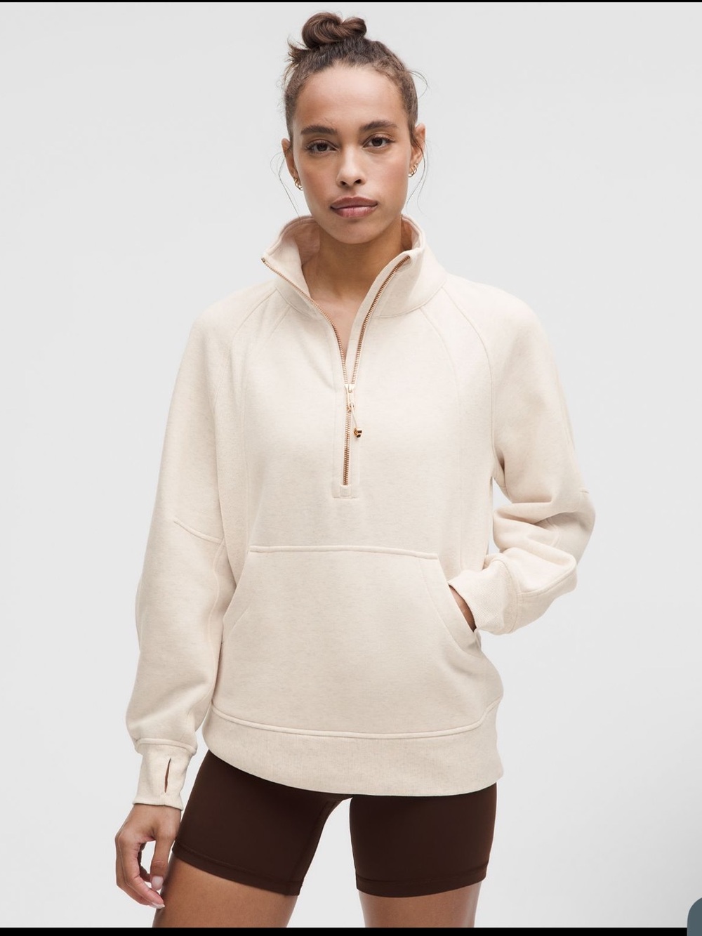 NWT Lululemon Scuba Oversized Funnel-Neck Half Zip Long